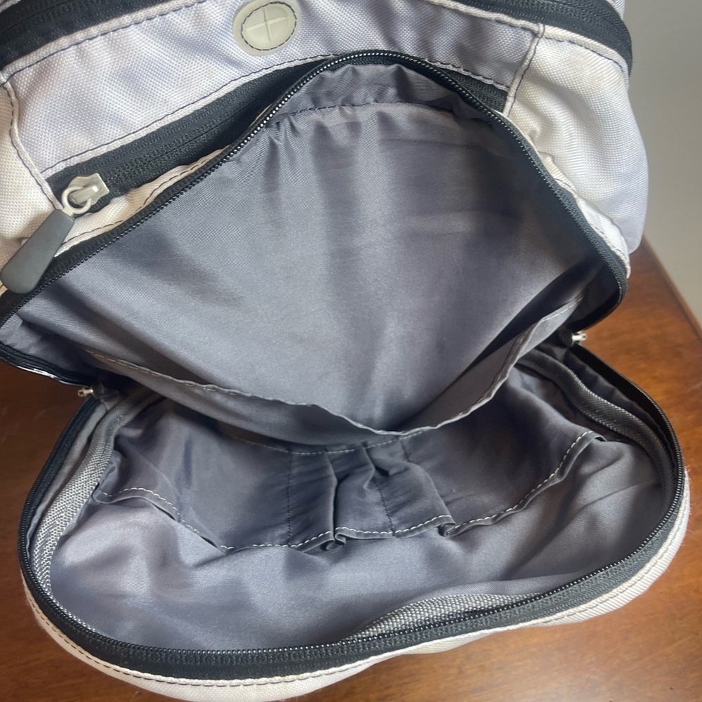 Gray & Black Backpack School Hiking Travel Bag Unisex 17" Padded Straps​ - Picture 7 of 8